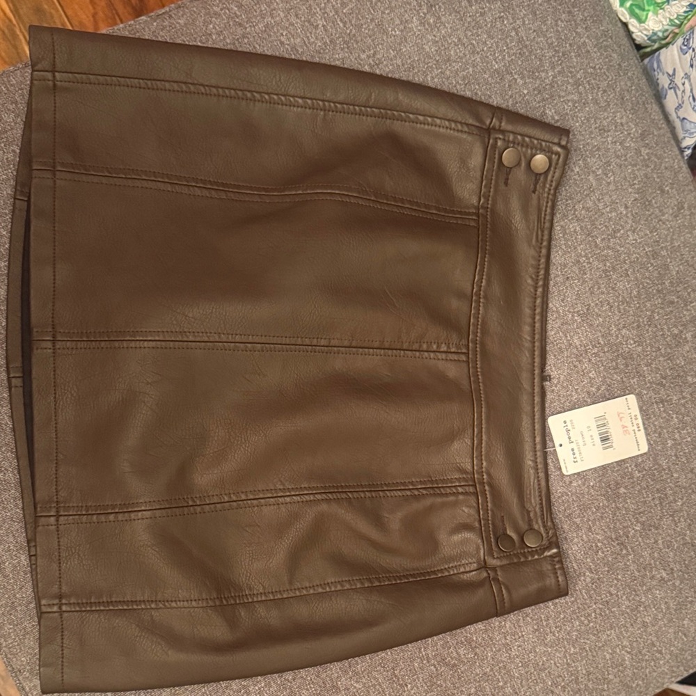 Free People Brown Mini Skirt